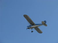 N4151N @ SZP - 1947 Cessna 140 ragwing, Continental C85 85 Hp, takeoff climb Rwy 22 - by Doug Robertson