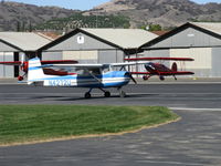 N4272U @ SZP - 1963 Cessna 150D, Continental O-200 100 Hp, landing roll Rwy 04 - by Doug Robertson