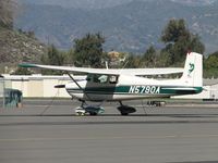 N5790A @ POC - Tied down and parked in transient parking - by Helicopterfriend