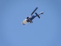 N427MA @ POC - Permission granted for Mercy Air helicopter to cross active runways heading northeast towards the mountains - by Helicopterfriend