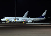 A6-RJY @ LOWW - Royal Jet Boeing 737 with Alpha Star Airbus A318 in the background