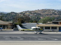 N562AT @ SZP - 1974 Cessna 182P SKYLANE, Continental O-470-S 230 Hp, taxi to 22 - by Doug Robertson