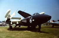 XJ481 @ EGDY - Former A&AEE trials aircraft fitted with a modified nose and used for Martel trials. Part of the Fleet Air Arm Museum's aircraft collection. Photograph taken in the mid-1970's. - by Roger Winser