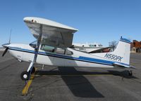 N550FK @ KAXN - Cessna A185F Skywagon on the line.