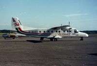 G-BUXT @ EGFH - One of two Air Wales Do 228's based at Swansea Airport. Summer 2002. - by Roger Winser