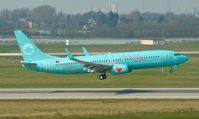 TC-SUZ @ EDDL - Sun Express (Impressions Of Istanbul cs.), on short finals at Düsseldorf Int´l (EDDL) - by A. Gendorf