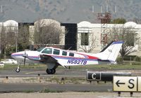 N582TB @ POC - Landing on 26L - by Helicopterfriend