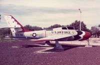 51-1776 - Painted as a Thunderbird aircraft sitting in a school yard in Indian Springs, NV. The serial number may be incorrect, however it does match the serial number of a USAF F-84F. - by Ironramper
