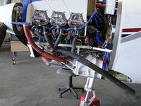 N4110K @ CNO - Portside of the Lycoming engine - by Helicopterfriend