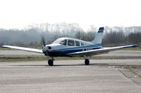 G-BZBS @ EGFH - Visiting Cherokee Warrior 111. - by Roger Winser