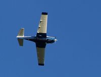 N4065H @ EDU - Departing EDU, from bottom up!  Can barely see numbers.