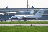 ZE701 @ EIDW - This Royal Air Force  BAE146 is operated by 32 squadron and is seen being prepared for departure.