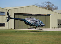 G-LBDC @ EGLD - Bell JetRanger III departing Denham - by moxy