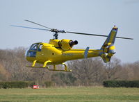 YU-HES @ EGLD - Aerospatiale Gazelle arriving at Denham - by moxy