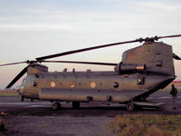 ZD981 @ CAX - Chinook HC.2, callsign Vortex 505, of 7 Squadron at RAF Odiham visiting Carlisle Airport in December 2003. - by Peter Nicholson