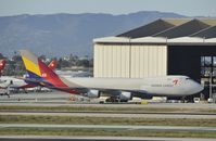 HL7616 @ KLAX - Taxiing to parking at LAX - by Todd Royer