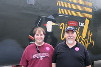 N224J @ DTN - The boy and I ready to board the Collings Foundation B-24J Witchcraft on the Shreveport to Dallas leg. (Thanks Jim! )