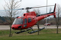 SE-JBN @ N.A. - AS 350B helicopter taking off from a field next to the Brokindleden in Linköping, Sweden. - by Henk van Capelle