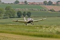 G-BJDF @ X5FB - Socata MS-880B Rallye Club on take-off from Fishburn Airfield, June 2006. - by Malcolm Clarke