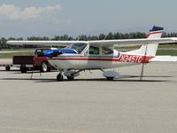 N345TC @ CNO - Tied down and parked south east of the tower - by Helicopterfriend