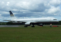 EC-HDS @ EGPH - Privilage style Boeing 757-256 taxiing on bravo 1 - by Mike stanners