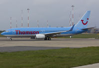 G-FDZW @ EGSH - Departing the Terminal.