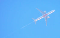 A6-EBA - Emirates B777-300 Flying ott my garden Heading for Glasgow at 16 000ft On flight UAE27