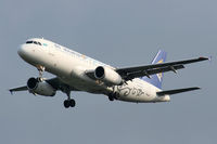P4-WAS @ EGCC - Air Astana A320 wearing Kazakhstan Independence titles arriving at EGCC for a repaint at Air Livery - by Chris Hall