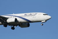 4X-EKB @ EBBR - Arrival of flight LY331 to RWY 02