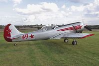 G-YAKU @ X5FB - Yakovlev Yak-50, Fishburn Airfield, September 2005. - by Malcolm Clarke