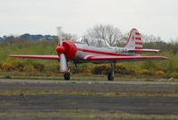 G-YAKF @ EGFH - Resident Yak-52. Previous registration ZU-IAK. - by Roger Winser