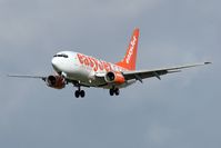 G-EZJC @ EGNT - Boeing 737-73V on finals to 25 at Newcastle Airport, March 2007. - by Malcolm Clarke