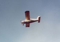G-ATSX @ EGBJ - Bolkow 208c G-ATSX approaching to land on runway 27 at Staverton, Gloucestershire, UK, some time in summer 1981 - by Simon Kew