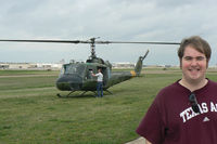 N911KK @ DAL - My Son got his first helicopter ride aboard the Collings Foundation UH-1E Huey for a flight from Dallas Love Field!! Woot he's looks happy! - by Zane Adams