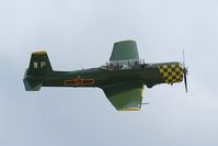 N4184G @ KHYI - Banking over the crowd after takeoff.