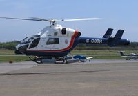G-COTH @ EGFH - Visiting Trinity House Explorer helicopter. - by Roger Winser