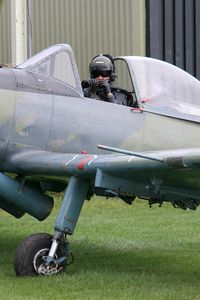 G-BSXD @ X5FB - Simon preparing for a flight to Linton-on-Ouse. Soko P-2 Kraguj, Fishburn Airfield, October 2008. - by Malcolm Clarke
