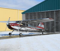 N8386A @ KLBE - Cessna 170B, In front of Sam's Hangar. - by Larry Coulston