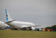 PK-CKM @ EGHL - Pk-CKM Boeing 737 seen at Lasham before delivery to Indonesia.  This aircraft was damaged in a poor weather landing accident in Indonesia in December 2011. - by Pete Hughes