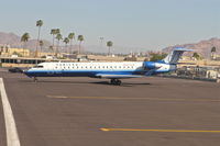 N756SK @ KSFO - SkyWest/United Express Bombardier CL-600-2C10, SKY6399 preparing to depart to KSFO. - by Mark Kalfas