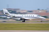 N167JN @ KSAT - Braking on 12R - by RWB