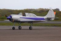 G-YAKC @ EGFH - Resident Yak-52. Previous registration LY-AKC. - by Roger Winser