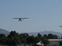 N1052E @ SZP - 1946 Aeronca 7AC CHAMPION conversion to 7CCM/L-16B Replica, Continental C90-8F 90 Hp, on final Rwy 22 with N662SH behind - by Doug Robertson