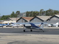 N662SH @ SZP - 1962 Cessna 150B taildragger conversion with wing Micro Vortex Generators mod, Continental O-200 100 Hp, landing roll Rwy 22 - by Doug Robertson