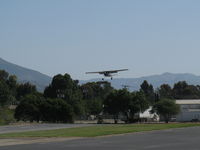 N662SH @ SZP - 1962 Cessna 150B taildragger conversion with wing Micro Vortex Generators mod, Continental O-200 100 Hp, on final Rwy 22 - by Doug Robertson