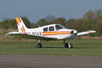 G-BGAX @ EGBR - Piper PA-28-140 Cherokee, Breighton Airfield, April 2009. - by Malcolm Clarke