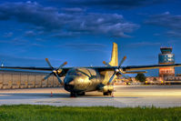 50 94 @ LOWG - Before the Transall C 160 from german airforce is towed to its final destination in the austrian museum of flight it rests one night at the apron of Graz Thalerhof.