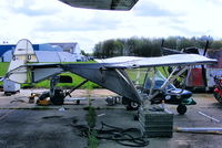 G-MGUN @ X3BR - parked under the wing of the Super Guppy at Bruntingthorpe - by Chris Hall