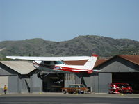 N5443L @ SZP - 1980 Cessna 152, Lycoming O-235 110 Hp, landing Rwy 22 - by Doug Robertson