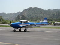 N8667H @ SZP - 1947 North American NAVION, Continental IO-520 285 Hp upgrade, Young Eagles Flight, taxi off the active - by Doug Robertson